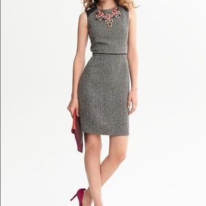Banana Republic Tweed Herringbone Shift Dress